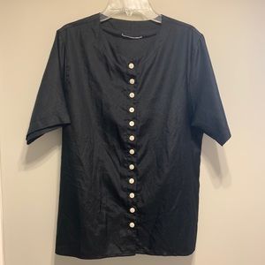 Black button up blouse